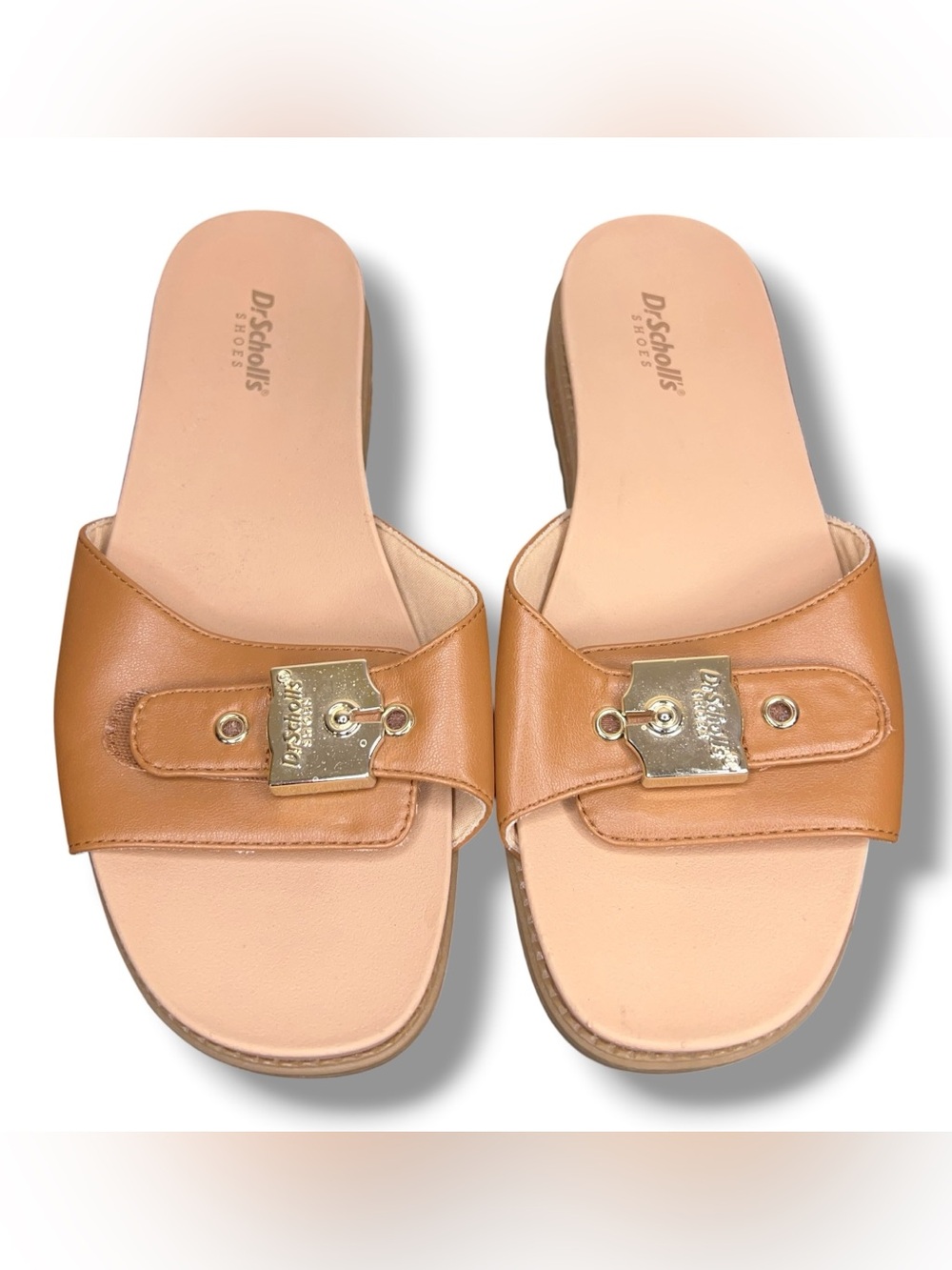 Size 8 Dr Scholls Sandals Island Icon Tan Brown Comfort Style Beach Vacation